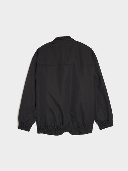 Polyester Ramie Twill Jacket, Black