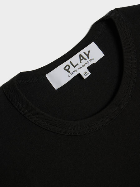 Small Red Heart T-Shirt, Black