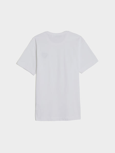 Black Emblem Rhinestone Heart T-Shirt, White