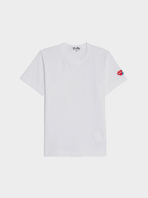 Women Double Heart T-Shirt, White