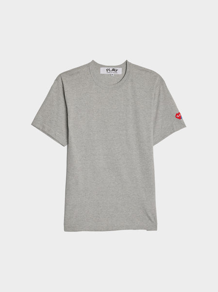 Men Double Heart T-Shirt, Grey