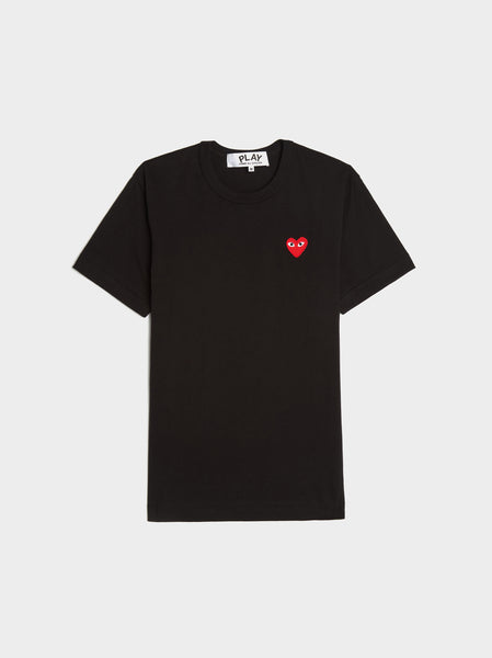 Red Heart Emblem T-Shirt, Black