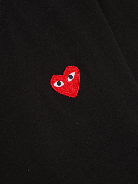 Red Heart Emblem T-Shirt, Black