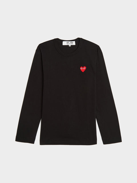 Red Heart Emblem LS Shirt, Black