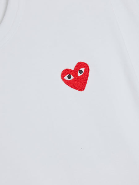 Red Heart Emblem LS Shirt, White