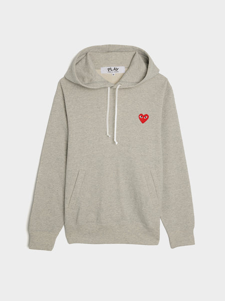 Red Heart Emblem Hoodie II, Grey