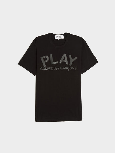 Play Logo Print T-Shirt, Black