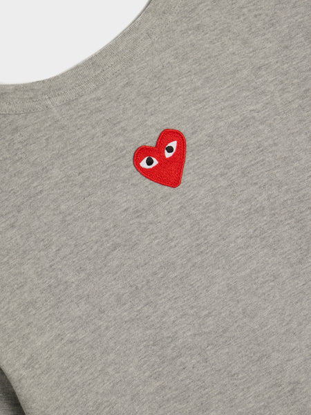 Red Heart Back Emblem T-Shirt, Grey