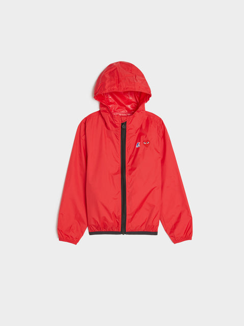 CDG PLAY x K-Way Kid Hoodie Full Zip, Red