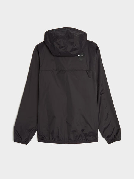 CDG PLAY x Play K-Way Black Emblem Jacket, Black