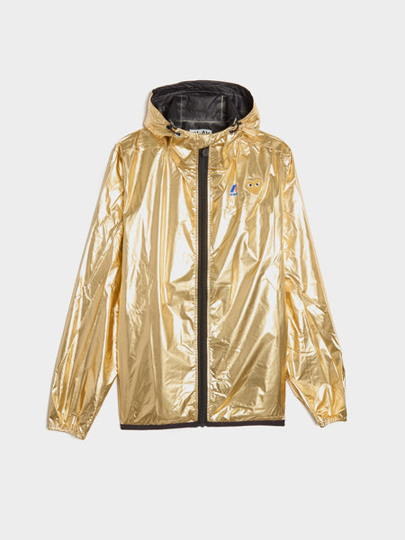 Play K-Way Gold Emblem Jacket, Gold