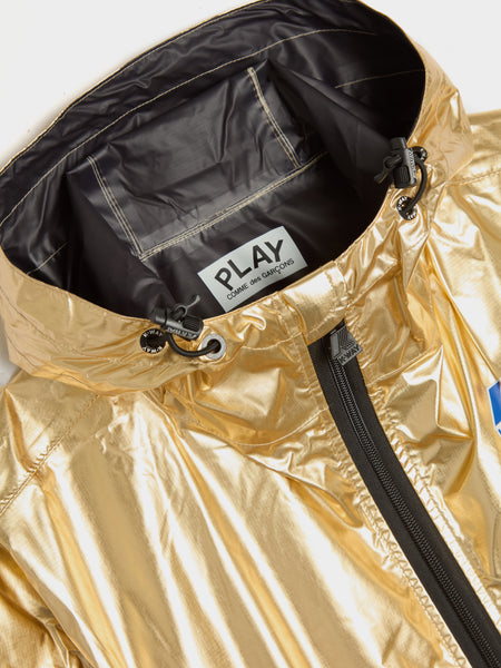 Play K-Way Gold Emblem Jacket, Gold