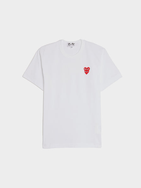 Men Double Heart T-Shirt II, White