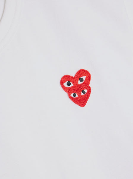 Men Double Heart T-Shirt II, White