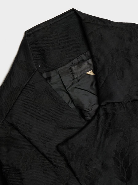 Jacquard Floral Pattern Jacket, Black