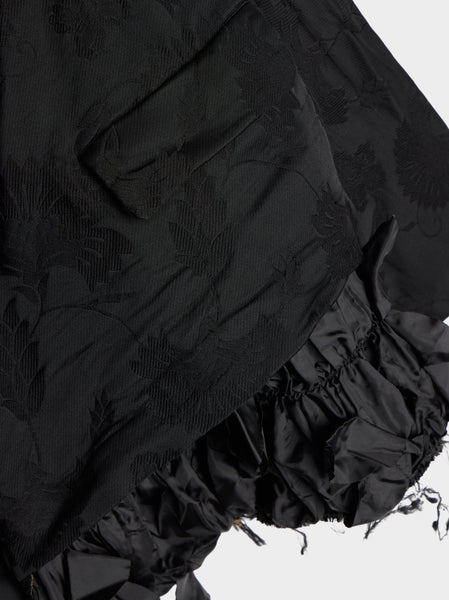 Jacquard Floral Pattern Jacket, Black