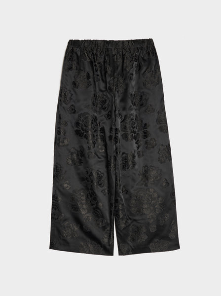 Jacquard Floral Pattern Skirt, Black