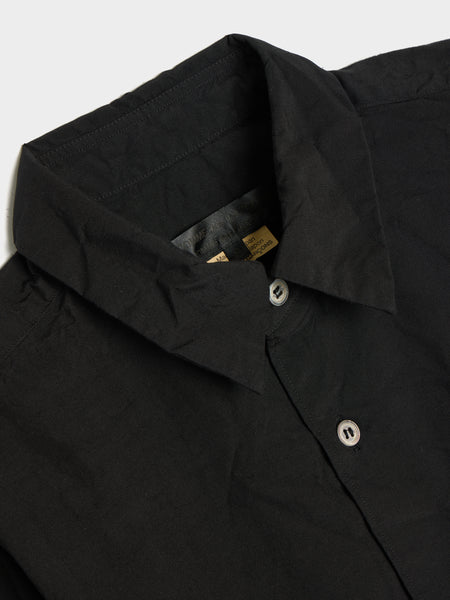 Polyester Spun Broad Shirt, Black