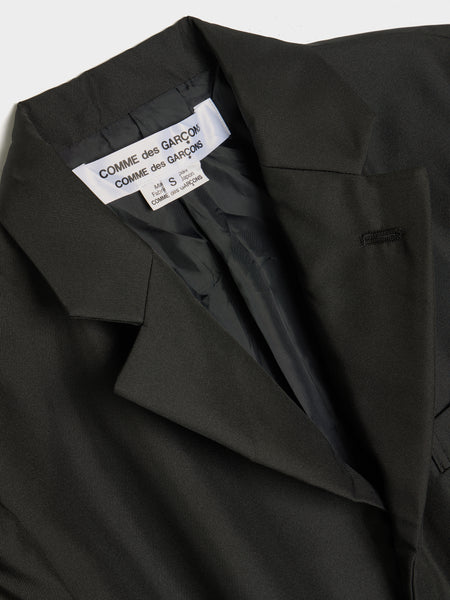 Polyester Twill Garment Washed Jacket, Black