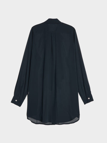 Polyester Georgette Shirt, Navy