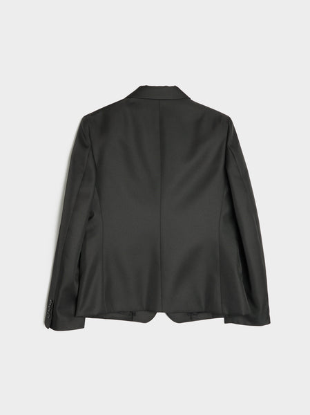 Polyester Serge Thick Blazer, Black