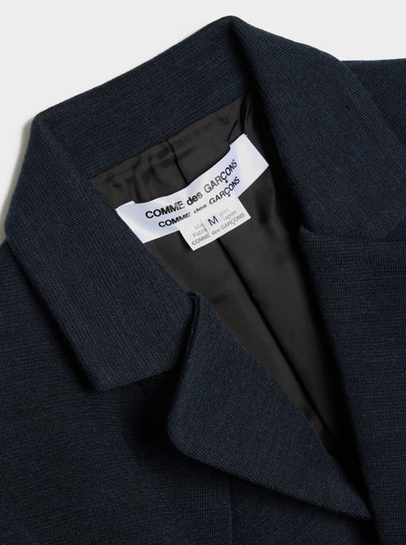 Wool Millano Rib Blazer, Navy