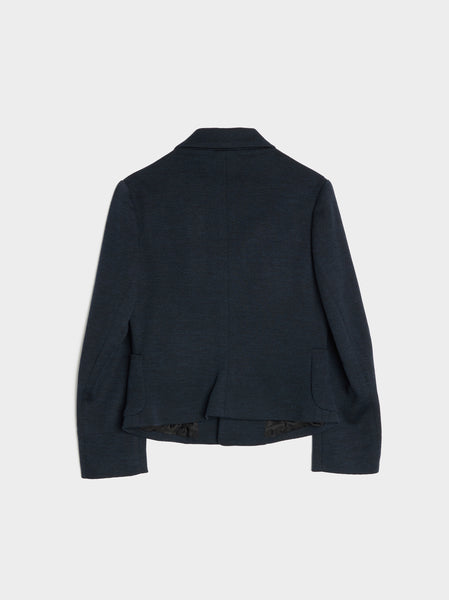 Wool Millano Rib Blazer, Navy