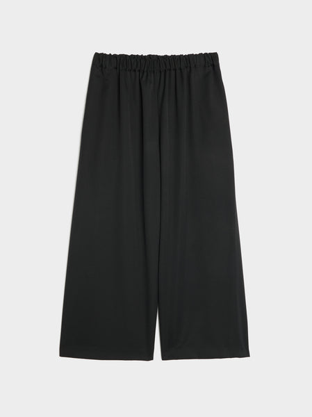 Wool Gabardine Straight Pant, Black