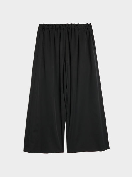 Wool Gabardine Straight Pant, Black