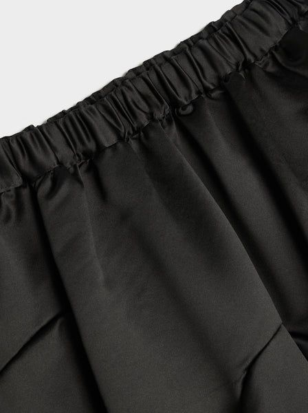 Polyester Satin Thick Skirt, Black