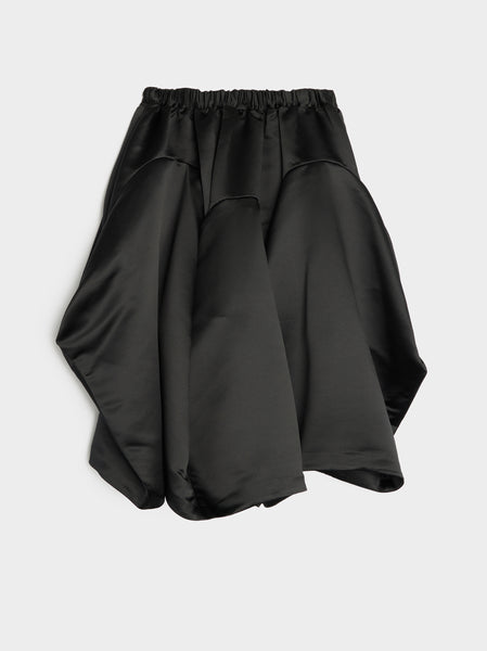 Polyester Satin Thick Skirt, Black