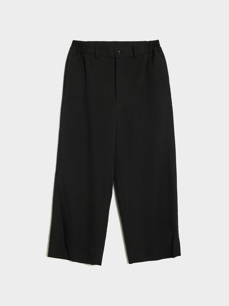 W Wool Gabardine Pant, Black