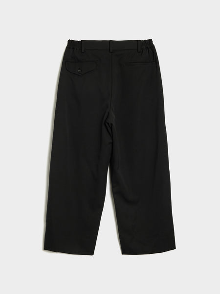 W Wool Gabardine Pant, Black