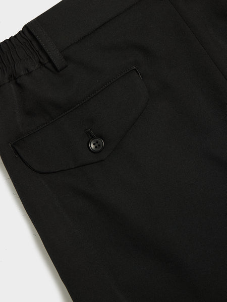 W Wool Gabardine Pant, Black