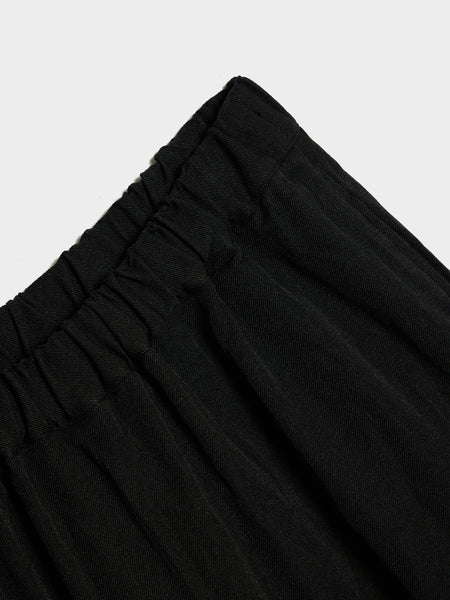 W Polyester Gabardin Medium Garment Dyed Pant, Black