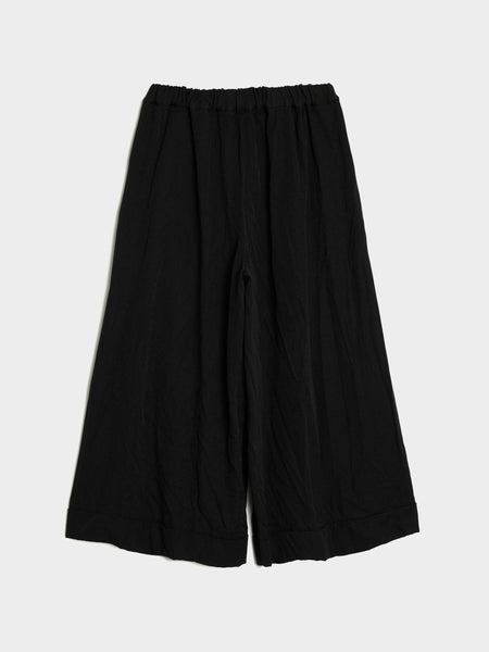 W Polyester Gabardin Medium Garment Dyed Pant, Black