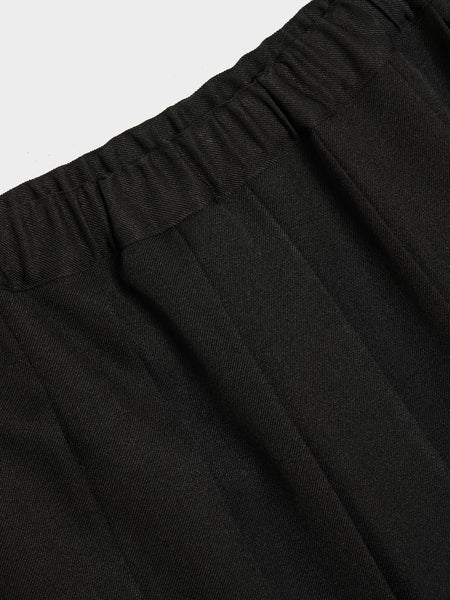 W Polyester Gabardine Skirt, Black
