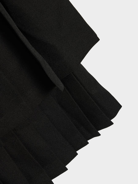 W Polyester Gabardine Skirt, Black