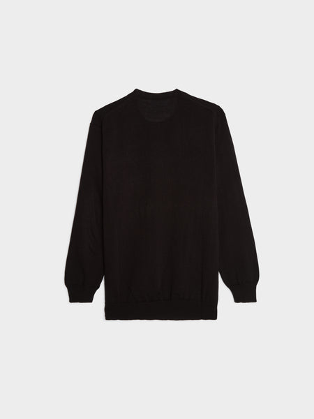 Acrylic Long Sweater, Black