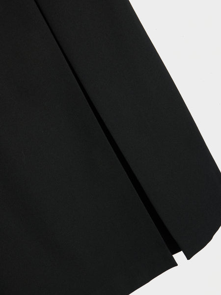 Wool Gabardine Overall Midi Dress, Black