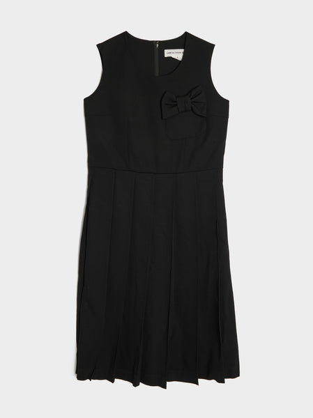 Wool Gabardine Medium Dress, Black