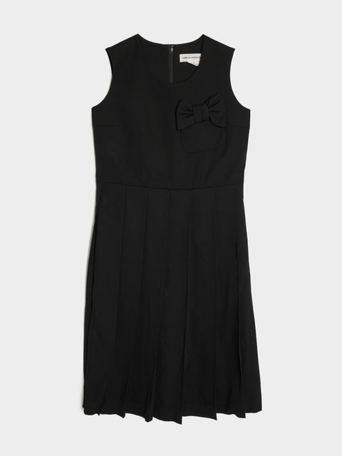 Wool Gabardine Medium Dress, Black