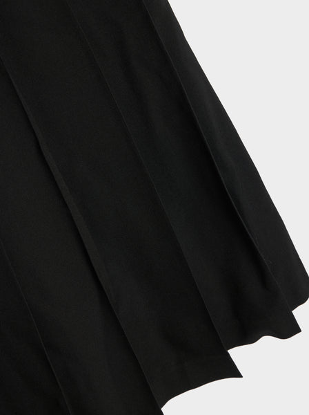Wool Gabardine Medium Dress, Black