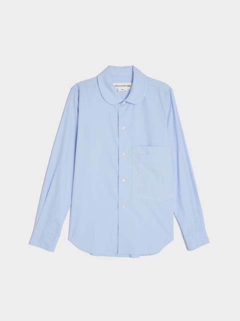 Cotton Broad Pocket Shirt, Blue