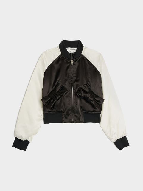 Bow Bomber Jacket, Black