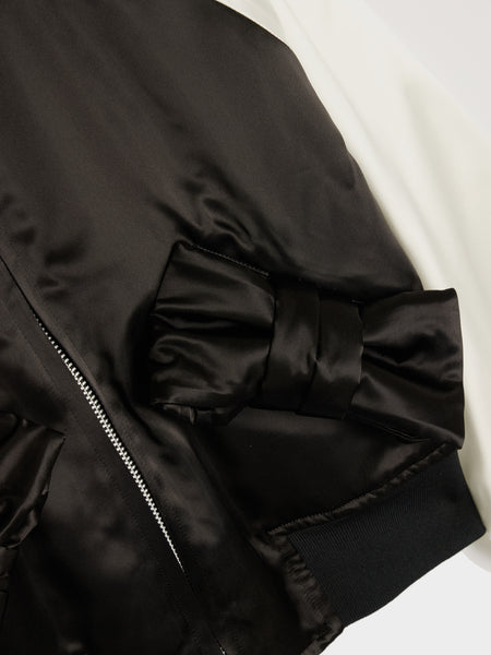 Bow Bomber Jacket, Black