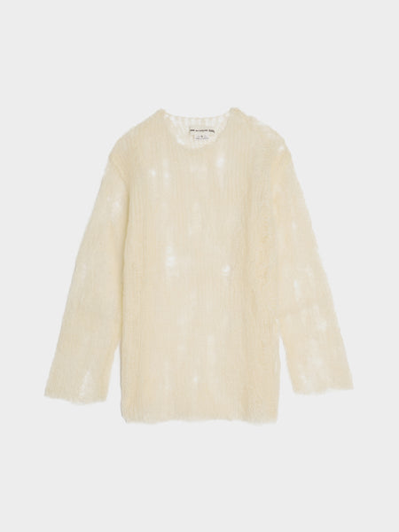 Mohair Knit Jersey, Off White