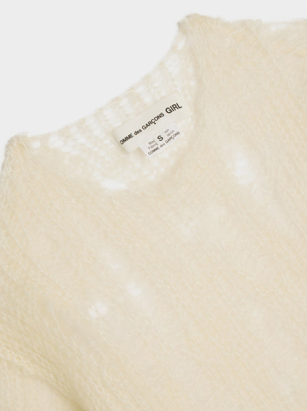 Mohair Knit Jersey, Off White