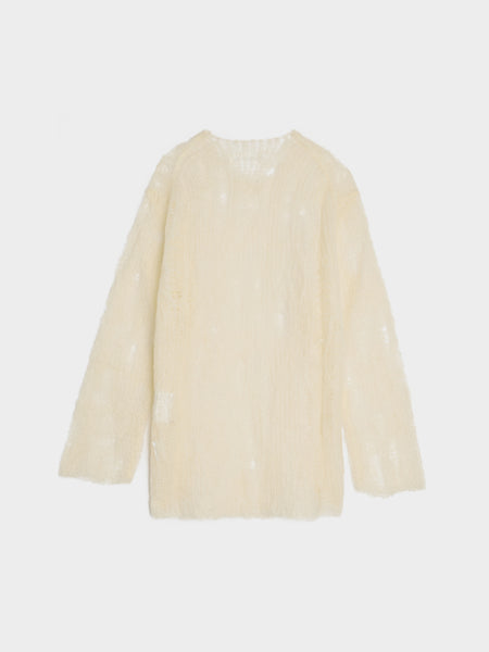 Mohair Knit Jersey, Off White