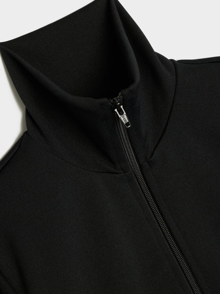 Polyester Zip Jersey, Black